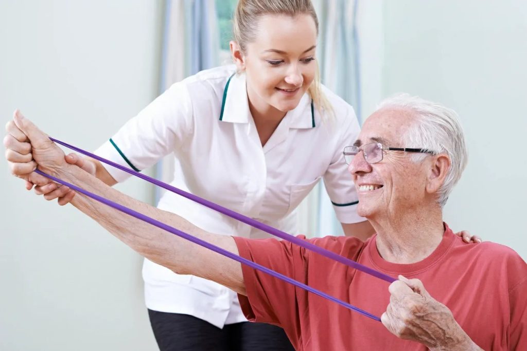 Caregiver providing consistent, familiar care to a senior