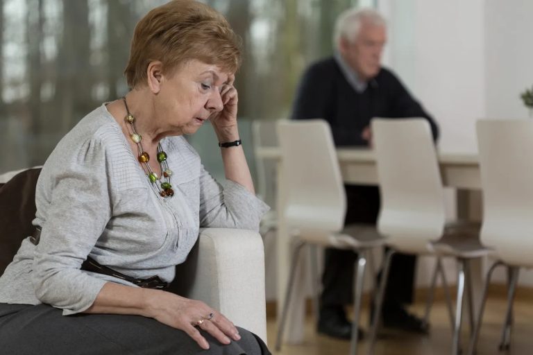 Senior living independently at home with caregiver support