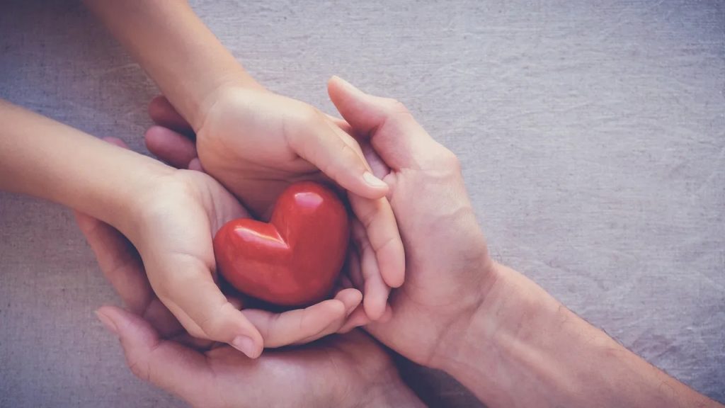 Family member caring for their loved one at home