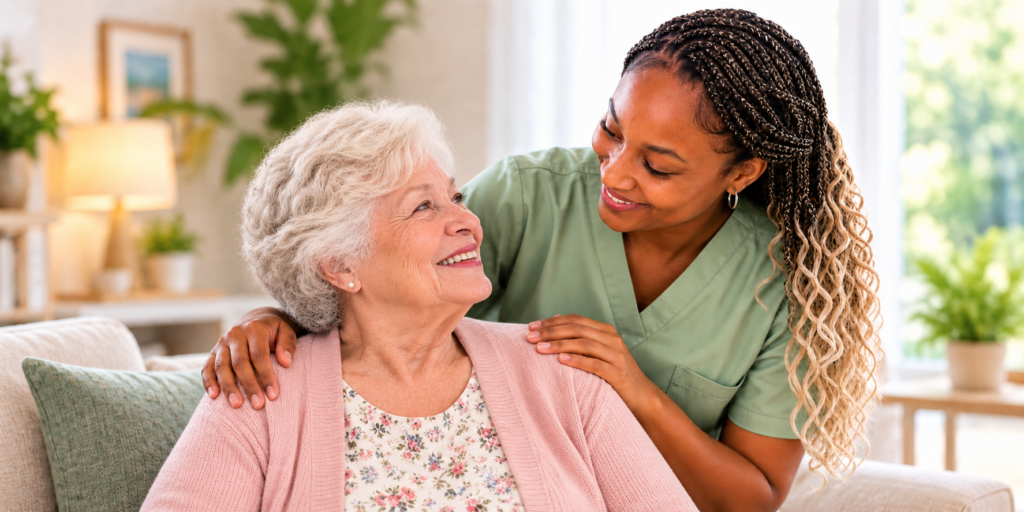 caring moments at home
