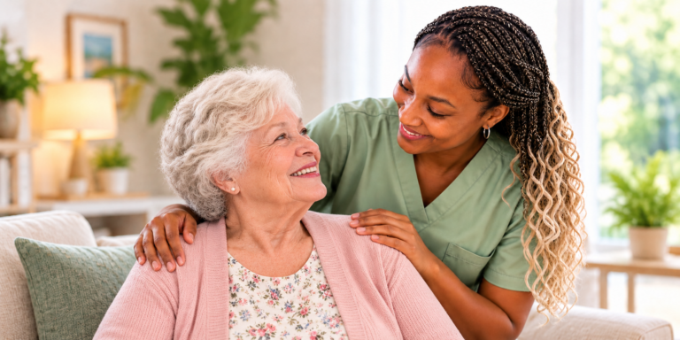 caring moments at home